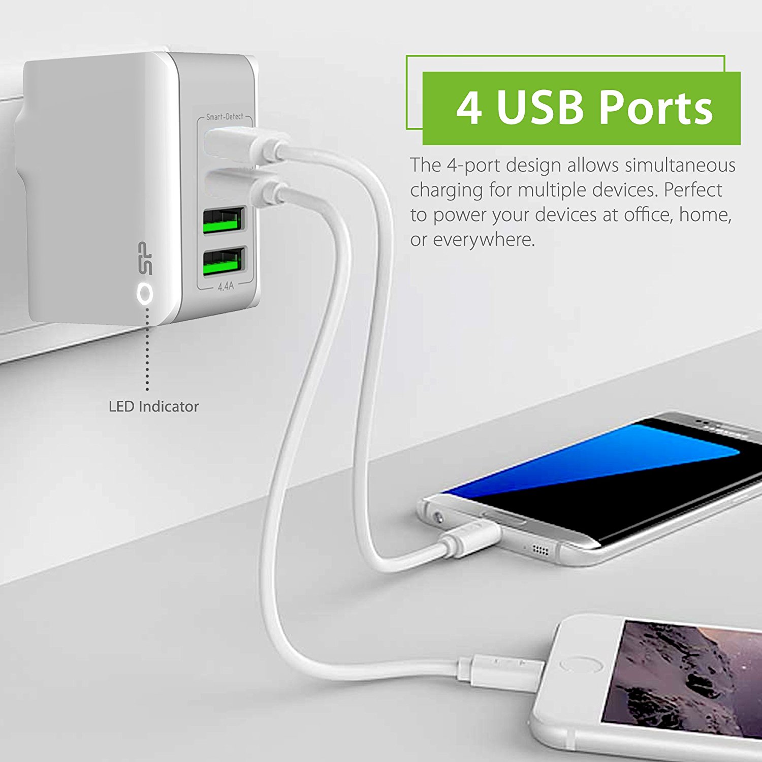 หัวชาร์จ Silicon Power Dual Port USB